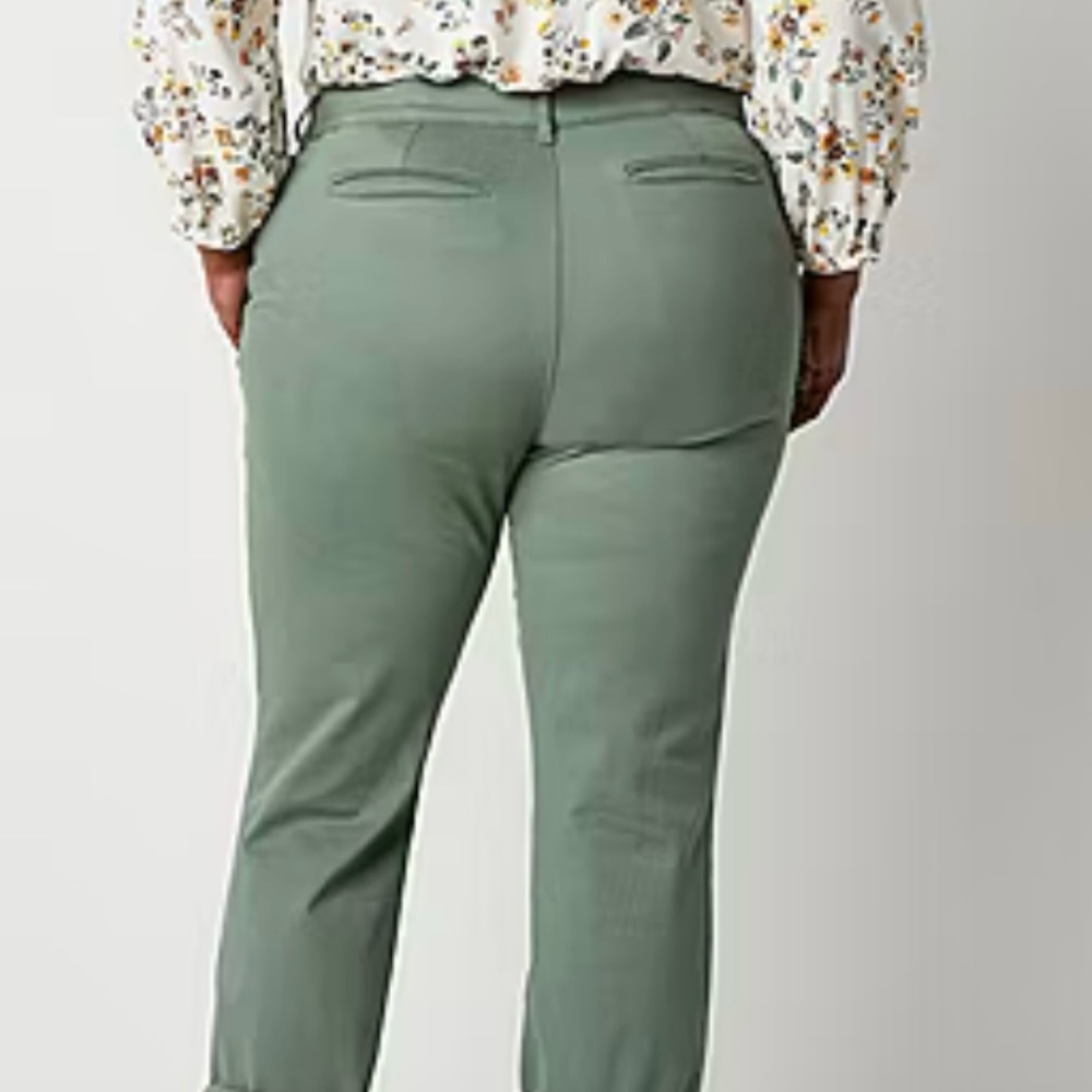 St. John’s Bay Women's Plus Relaxed Fit Chinos